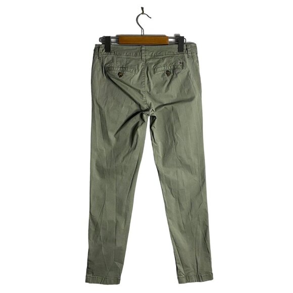 Tommy Hilfiger Women's Green Khaki Ankle Pants - Picture 4 of 8
